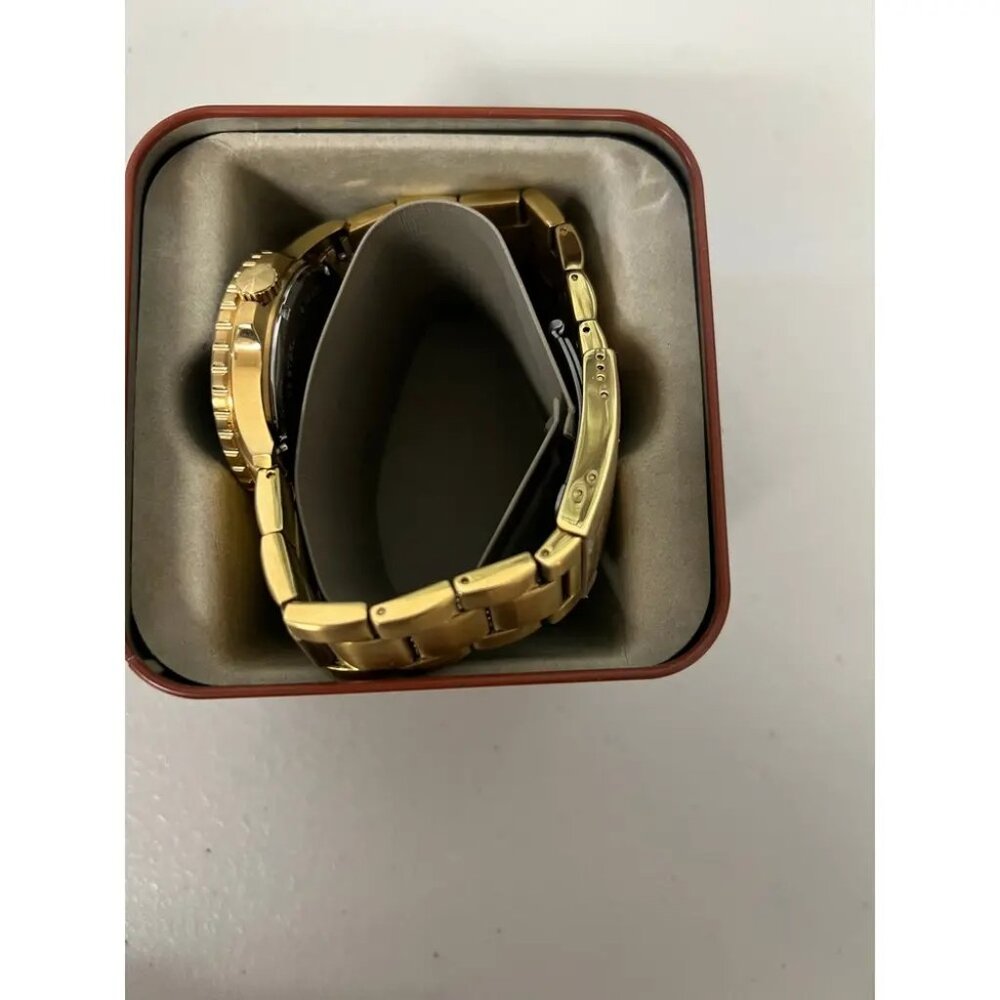 Fossil FS5658 FB-01 Green Dial Gold Toned Stainless Steel Watch - Picture 3 of 7